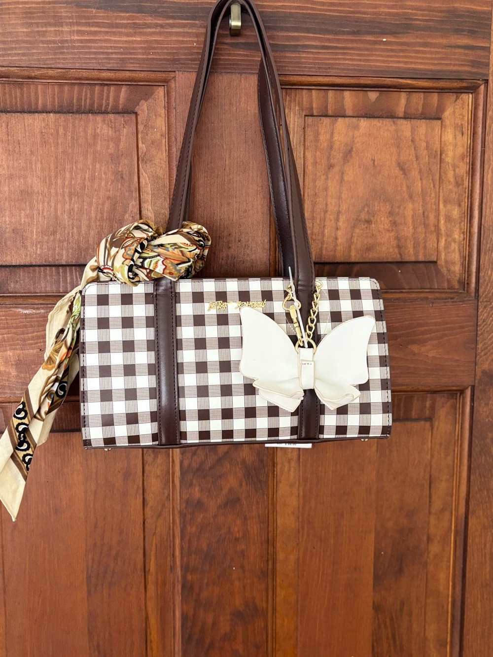 Betsey Johnson XOMACK Plaid Shoulder Bag NWT - Picture 7 of 10
